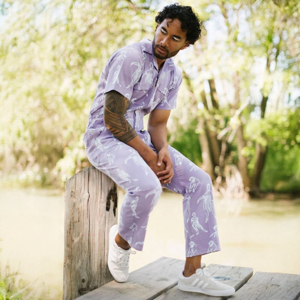 MY LITTLE BELLVILLE Lavender People Boiler Jumpsuit - Size XXL